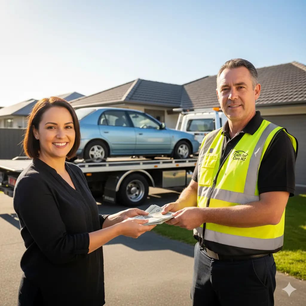 Truck owner discussing a cash offer