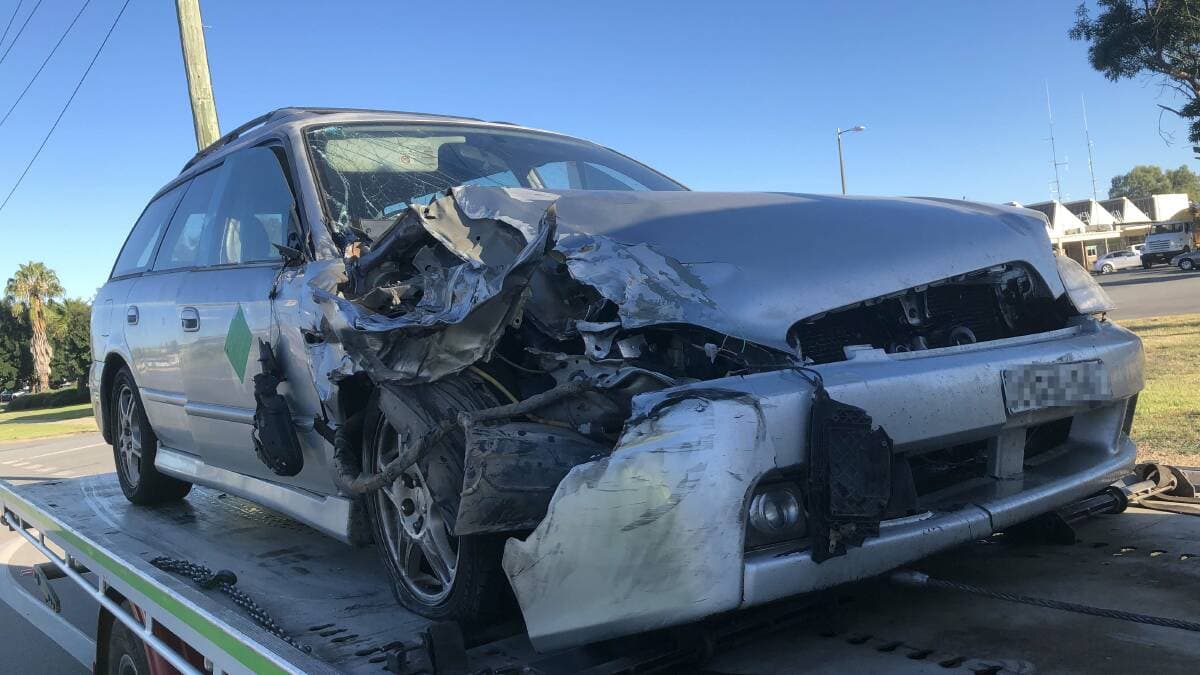 Damaged vehicle accepted for cash-for-cars service